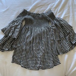 Bell Ruffle sleeve dress